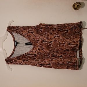 Express Size L snake print shirt